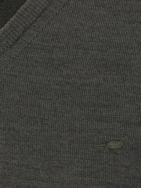 LAKSEN Sussex V-Neck Merino Sweater - Mens - Loden Green