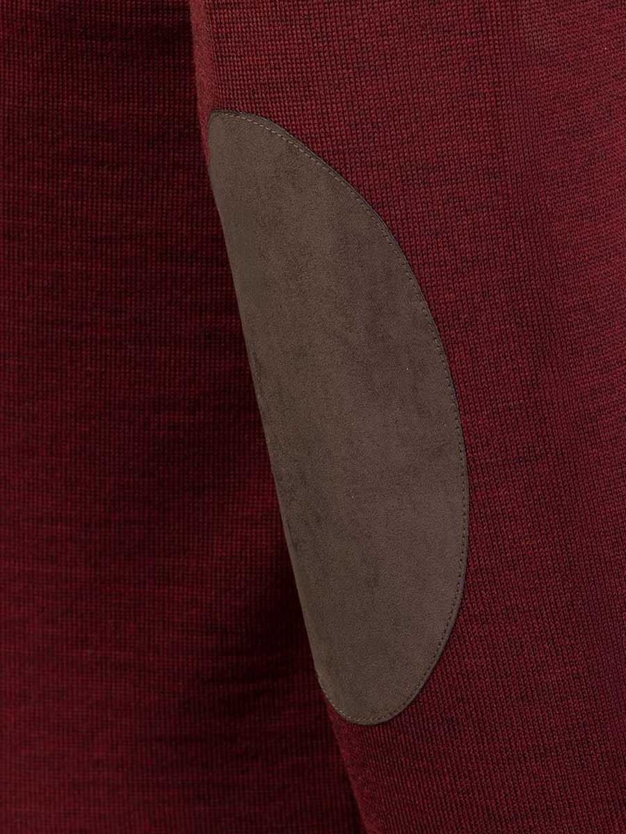LAKSEN Sussex V-Neck Merino Sweater - Mens - Vintage Port