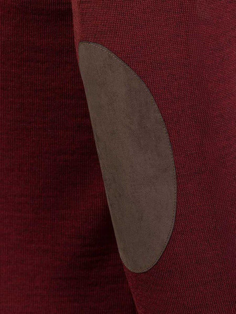 LAKSEN Sussex V-Neck Merino Sweater - Mens - Vintage Port