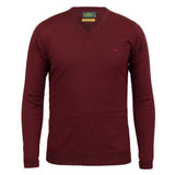 LAKSEN Sussex V-Neck Merino Sweater - Mens - Vintage Port