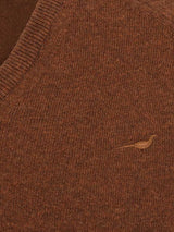 LAKSEN Trent V-Neck Lambswool Sweater - Mens - Toffee