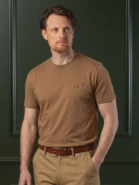 LAKSEN True Pheasant Logo T-Shirt - Men's - Camel