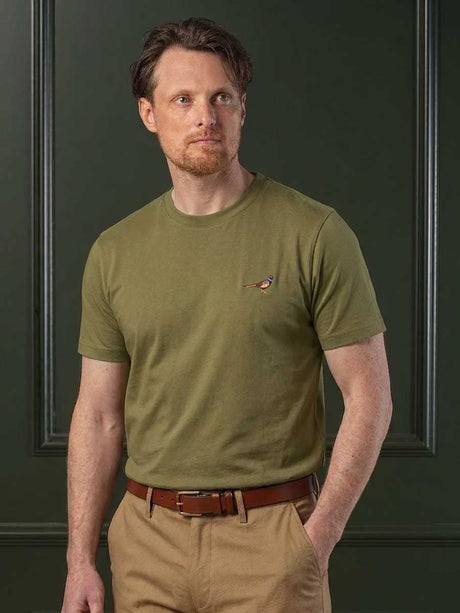 LAKSEN True Pheasant Logo T-Shirt - Men's - Olive