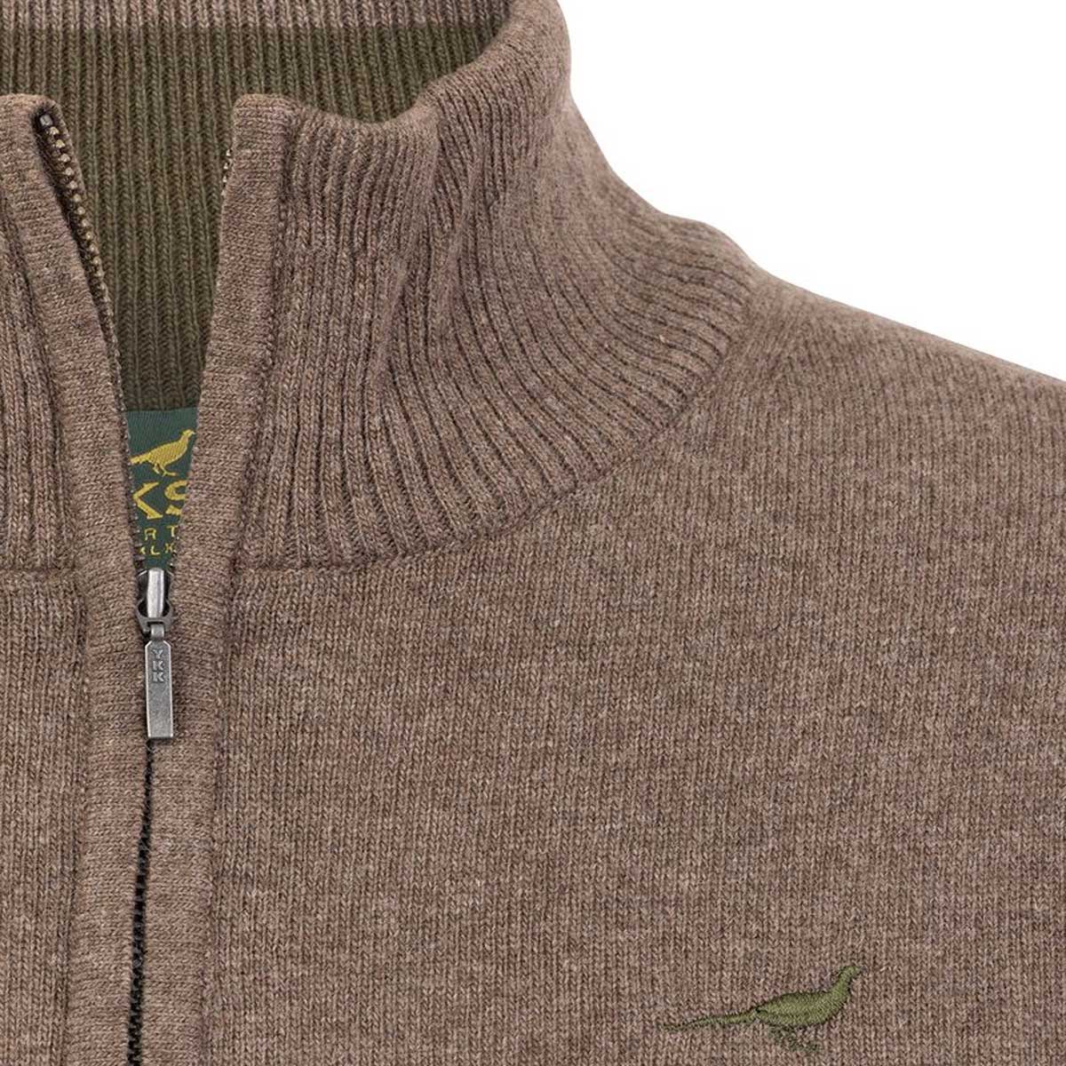 LAKSEN Tyne Zip Neck Lambswool Sweater - Women's - Camel