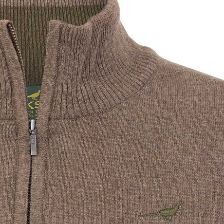 LAKSEN Tyne Zip Neck Lambswool Sweater - Women's - Camel