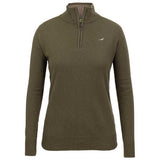 LAKSEN Tyne Zip Neck Lambswool Sweater - Women's - Olive