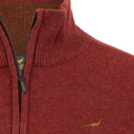 LAKSEN Tyne Zip Neck Lambswool Sweater - Women's - Rusty