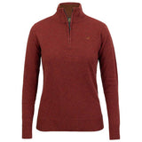 LAKSEN Tyne Zip Neck Lambswool Sweater - Women's - Rusty