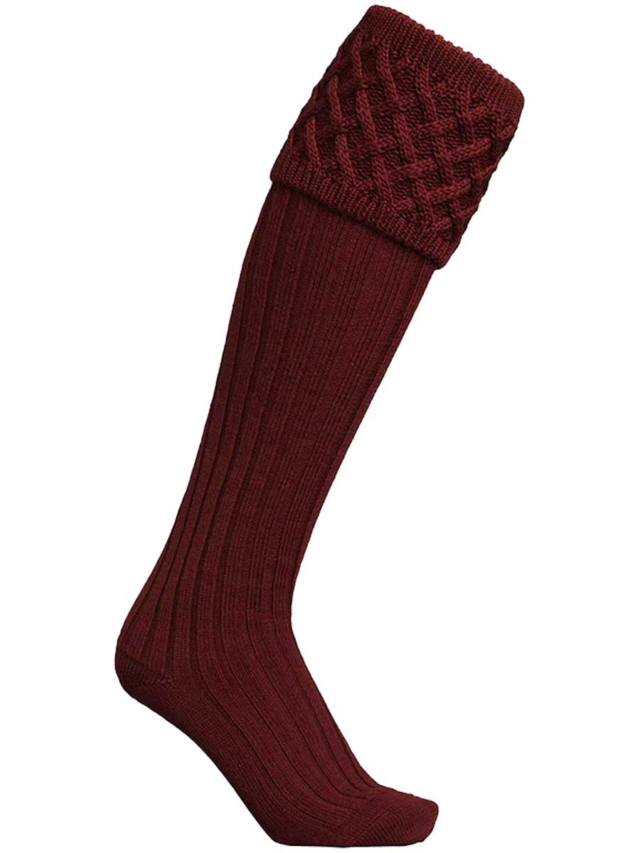 LAKSEN Windsor Shooting Socks - Wine