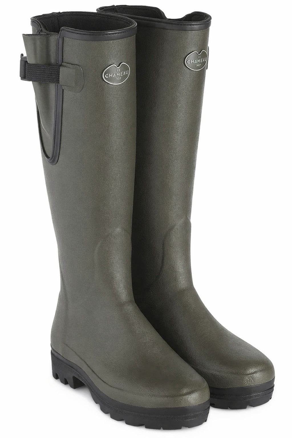 LE CHAMEAU Vierzonord Boots - Ladies Neoprene Lined - Dark Green