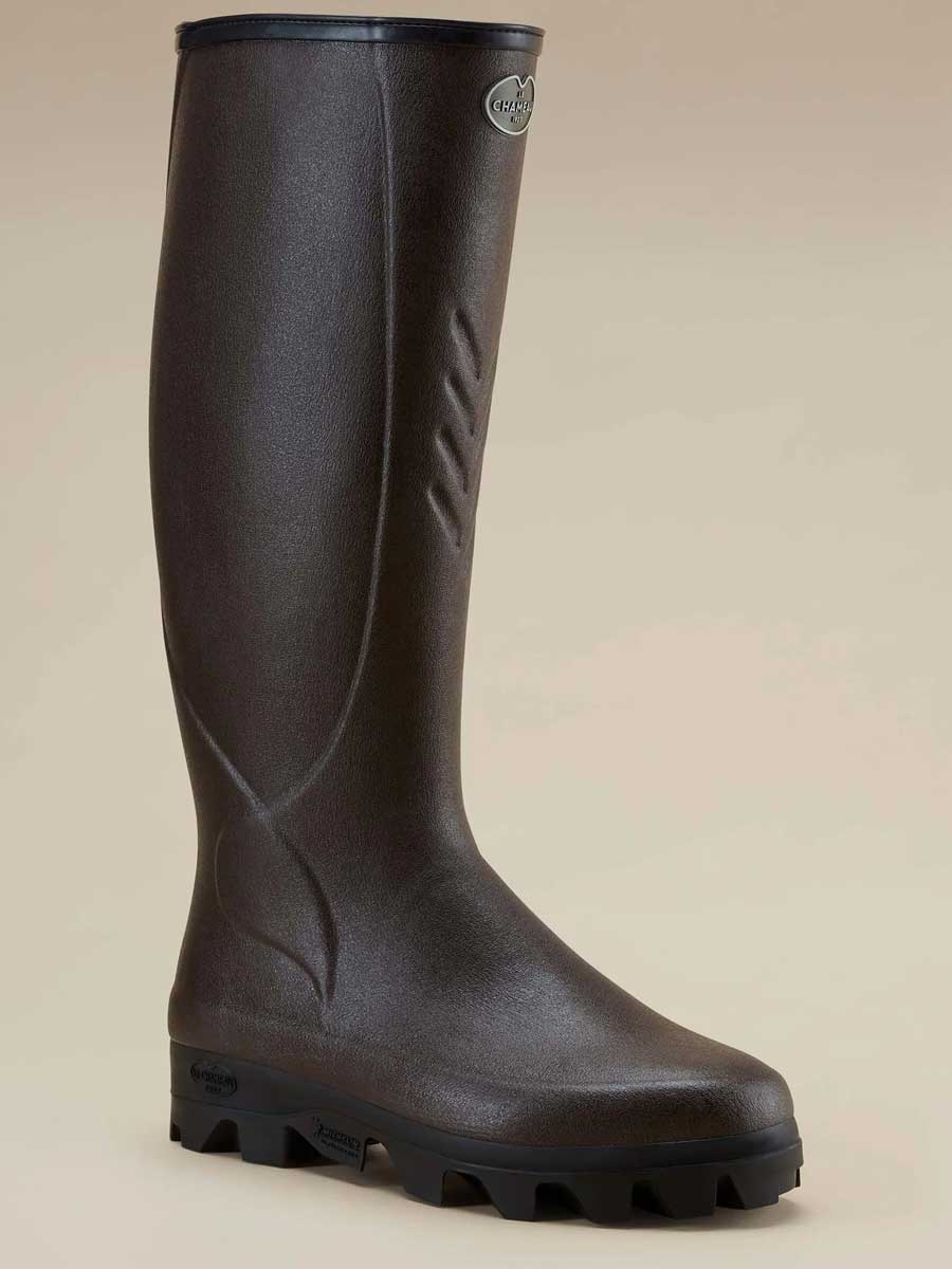 LE CHAMEAU Ceres Agricultural Boots - Mens Manure Resistant Neoprene Lined - Dark Brown