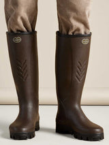 LE CHAMEAU Ceres Agricultural Boots - Mens Manure Resistant Neoprene Lined - Dark Brown