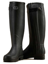 Load image into Gallery viewer, LE CHAMEAU Chasseur Boots - Ladies Leather Lined Full Zip - Black
