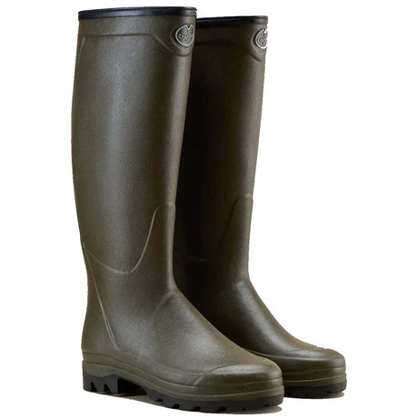 LE CHAMEAU Country Cross Boots - Mens Jersey - Dark Green