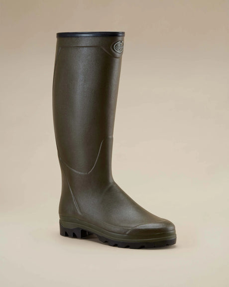 LE CHAMEAU Country Cross Boots - Mens Neoprene - Dark Green