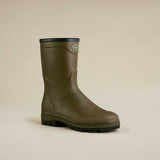 LE CHAMEAU Country Cross Boots - Mens Neoprene Lined Bottillon - Dark Green