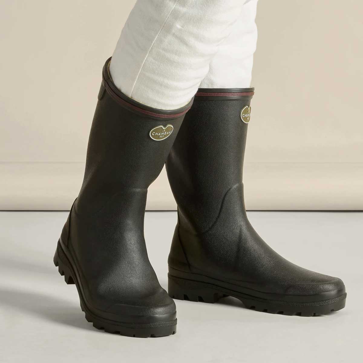 LE CHAMEAU Giverny Boots - Ladies Jersey Lined Bottillon - Black