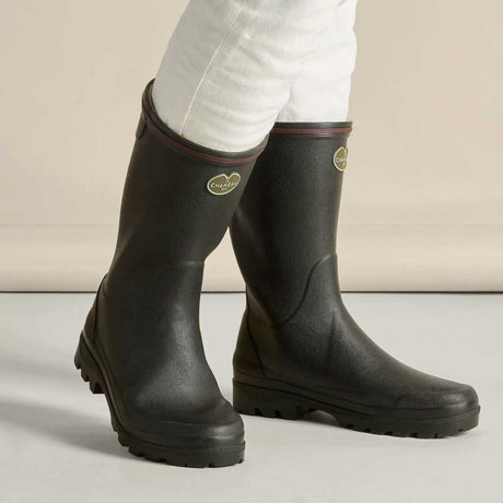 LE CHAMEAU Giverny Boots - Ladies Jersey Lined Bottillon - Black