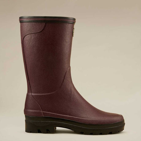 LE CHAMEAU Giverny Boots - Ladies Jersey Lined Bottillon - Cherry Red