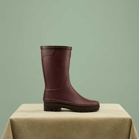 LE CHAMEAU Giverny Boots - Ladies Jersey Lined Bottillon - Cherry Red