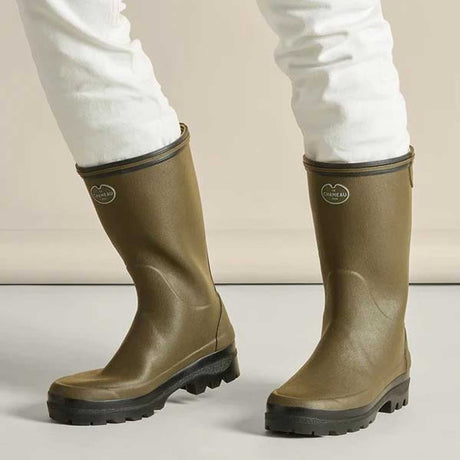 LE CHAMEAU Giverny Boots - Ladies Jersey Lined Bottillon - Dark Green