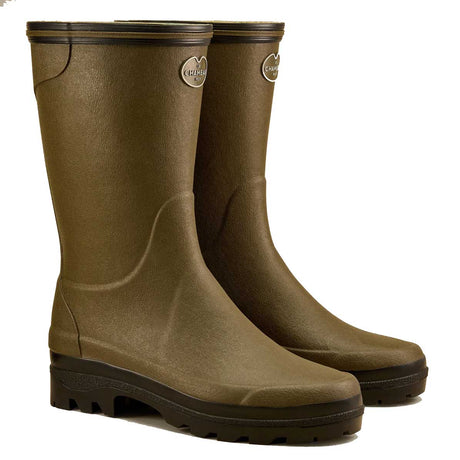 LE CHAMEAU Giverny Boots - Ladies Jersey Lined Bottillon - Dark Green
