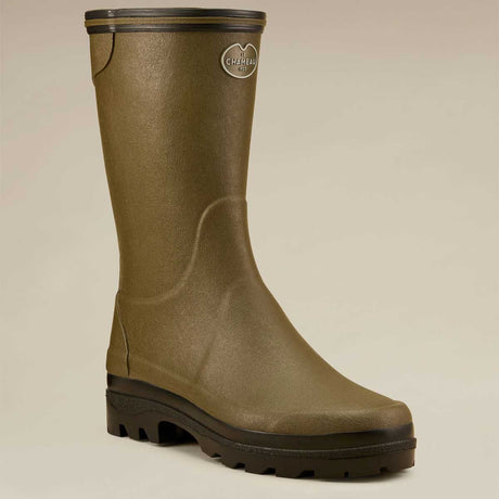 LE CHAMEAU Giverny Boots - Ladies Jersey Lined Bottillon - Dark Green