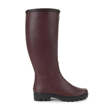 Load image into Gallery viewer, LE CHAMEAU Giverny Wellington Boots - Ladies Jersey Lined - Cherry Red
