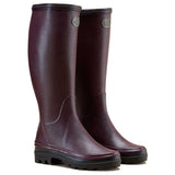 LE CHAMEAU Giverny Wellington Boots - Ladies Jersey Lined - Cherry Red