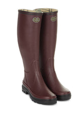 Load image into Gallery viewer, LE CHAMEAU Giverny Wellington Boots - Ladies Jersey Lined - Cherry Red
