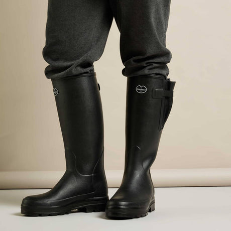 LE CHAMEAU Vierzonord Boots - Mens Neoprene Lined - Black Le Chameau