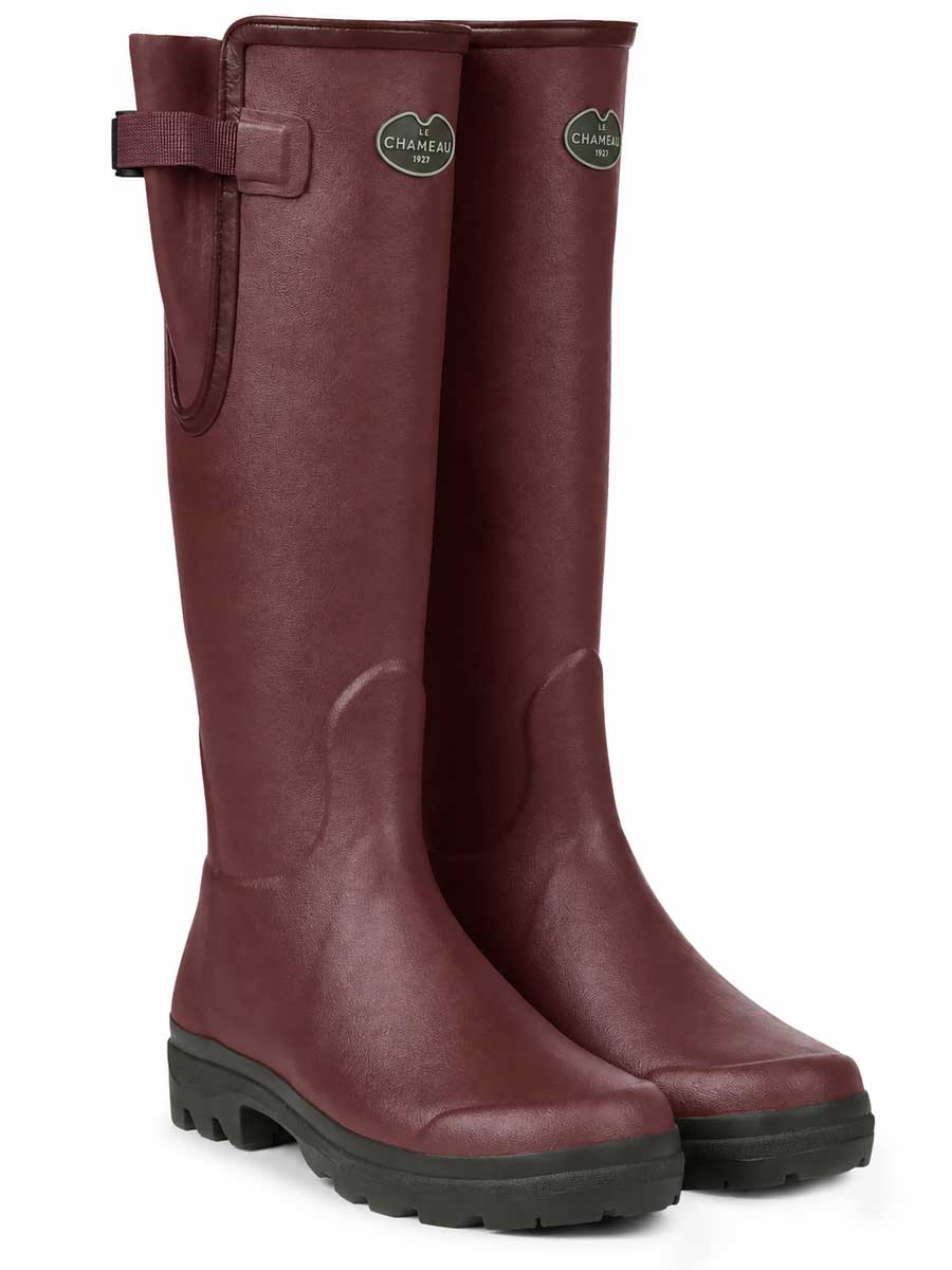 LE CHAMEAU Vierzon Boots - Ladies Jersey Lined - Oxblood