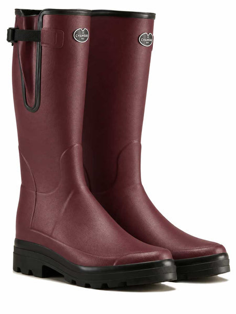 LE CHAMEAU Vierzon Boots - Mens Jersey Lined - Oxblood