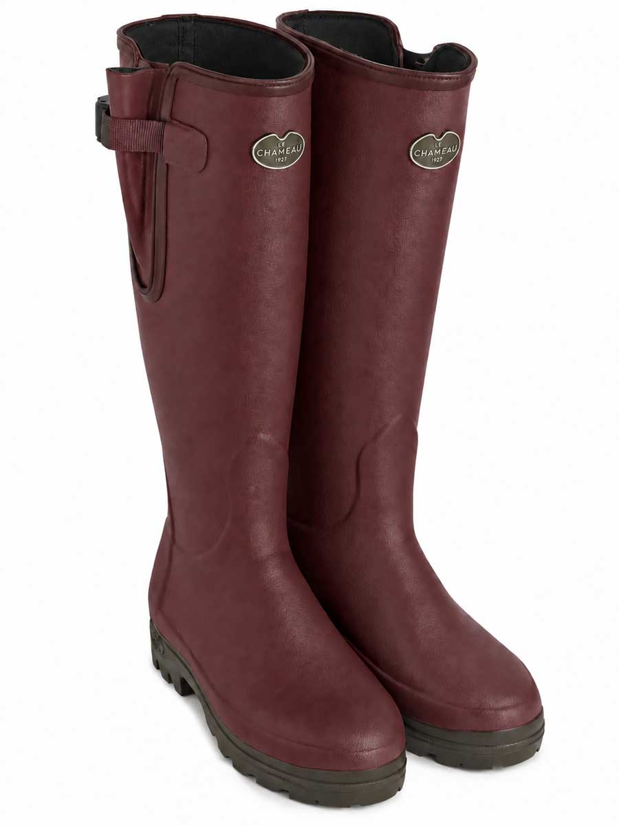 LE CHAMEAU Vierzonord Boots - Ladies Neoprene Lined - Oxblood