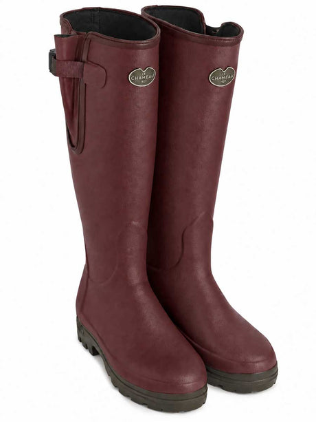 LE CHAMEAU Vierzonord Boots - Ladies Neoprene Lined - Oxblood