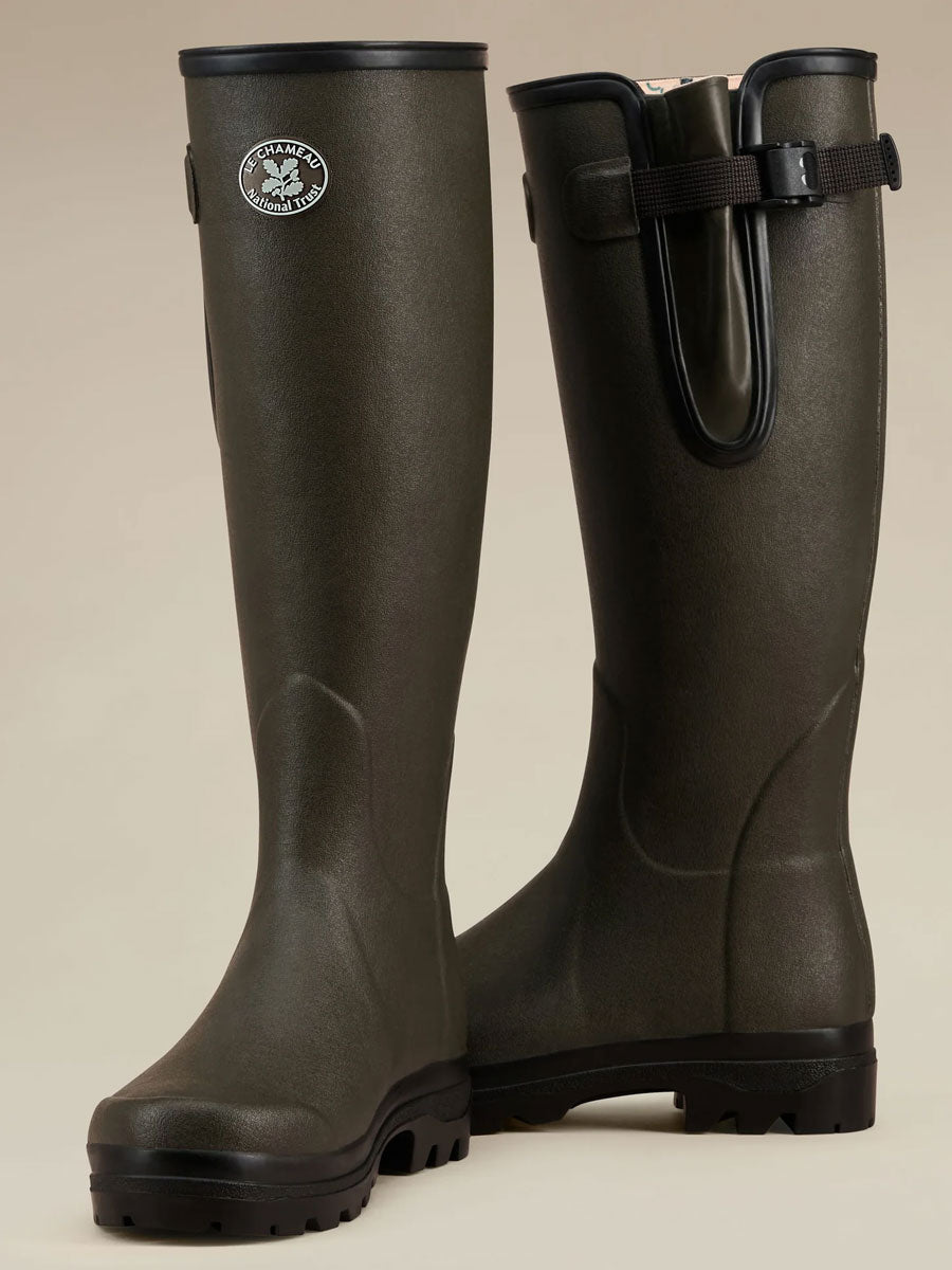 LE CHAMEAU x NATIONAL TRUST Vierzon Boots Ladies Jersey Lined - Oak Green