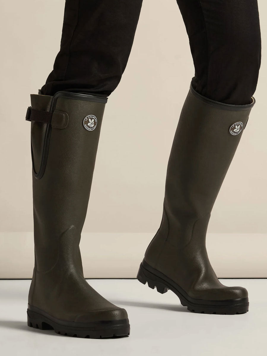 LE CHAMEAU x NATIONAL TRUST Vierzon Boots Ladies Jersey Lined - Oak Green