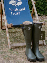 LE CHAMEAU x NATIONAL TRUST Vierzon Boots Ladies Jersey Lined - Oak Green