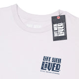 LIFE WELL LIVED Deep Blue Guru T-Shirt - Men's Soft Cotton - Ice Grey