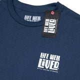 LIFE WELL LIVED Full Bodied T-Shirt - Men's Soft Cotton - Blue Dusk