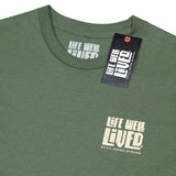 LIFE WELL LIVED Gone Fishing T-Shirt - Men's Soft Cotton - Military Green