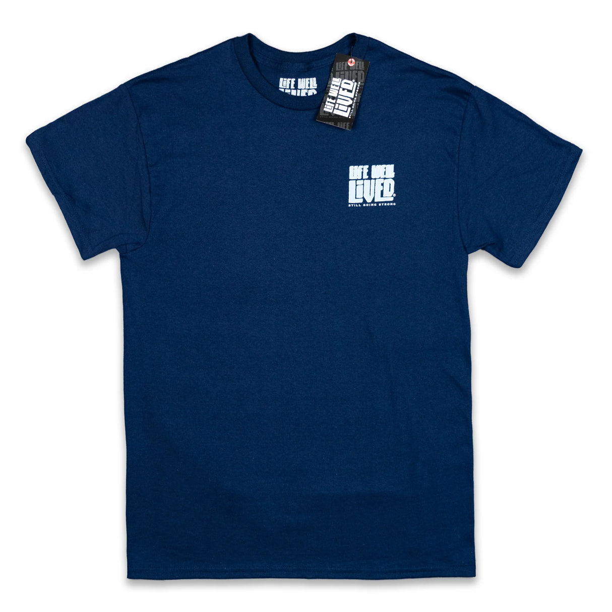 LIFE WELL LIVED In Tents Therapy T-Shirt - Men's Soft Cotton - Navy