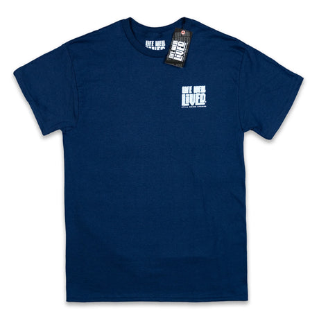 LIFE WELL LIVED In Tents Therapy T-Shirt - Men's Soft Cotton - Navy