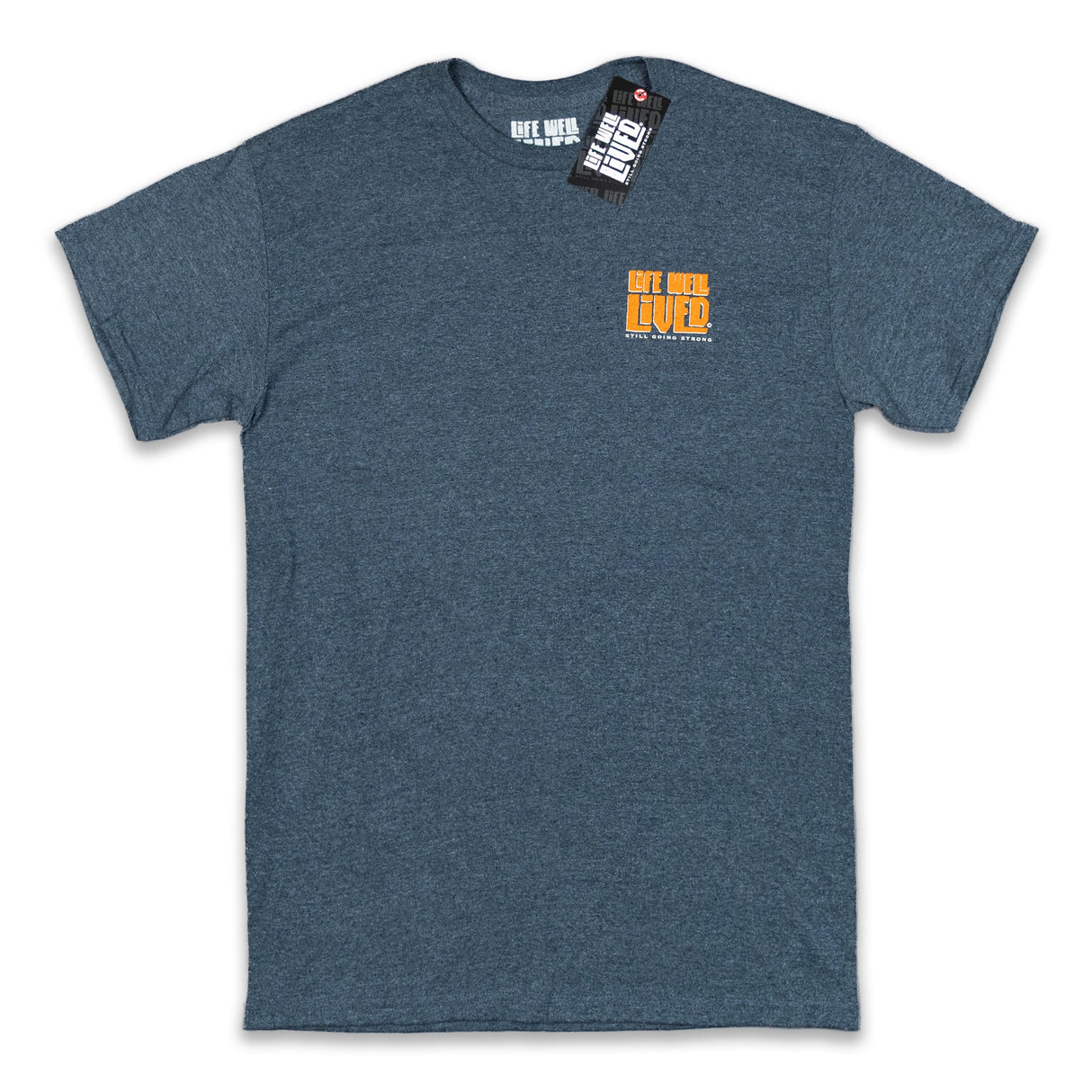 LIFE WELL LIVED Meat Fire Glory T-Shirt - Men's Soft Cotton - Dark Heather