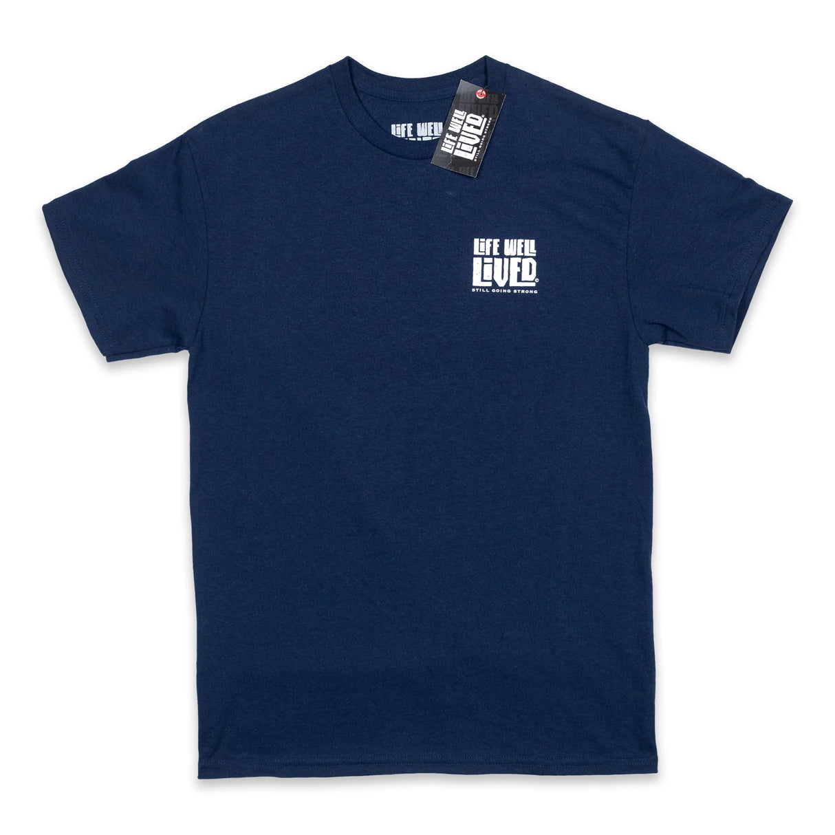 LIFE WELL LIVED Original Legend T-Shirt - Men's Soft Cotton - Navy