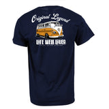 LIFE WELL LIVED Original Legend T-Shirt - Men's Soft Cotton - Navy