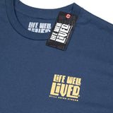 LIFE WELL LIVED Professional Cycologist T-Shirt - Men's Soft Cotton - Blue Dusk