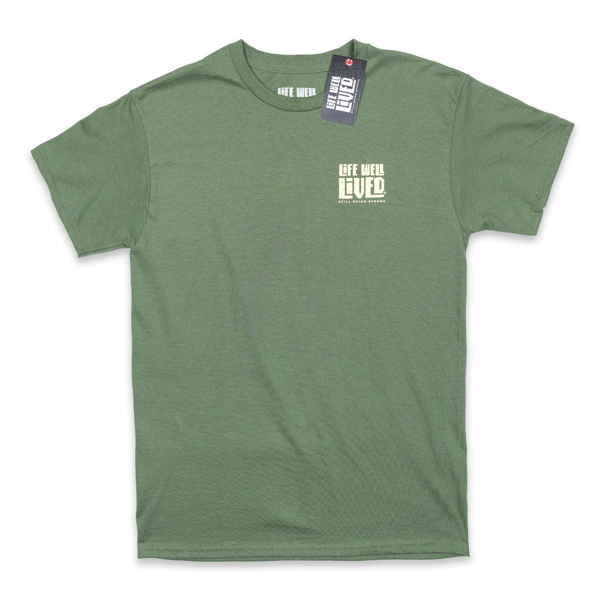 LIFE WELL LIVED Weekend Warrior T-Shirt - Men's Soft Cotton - Military Green