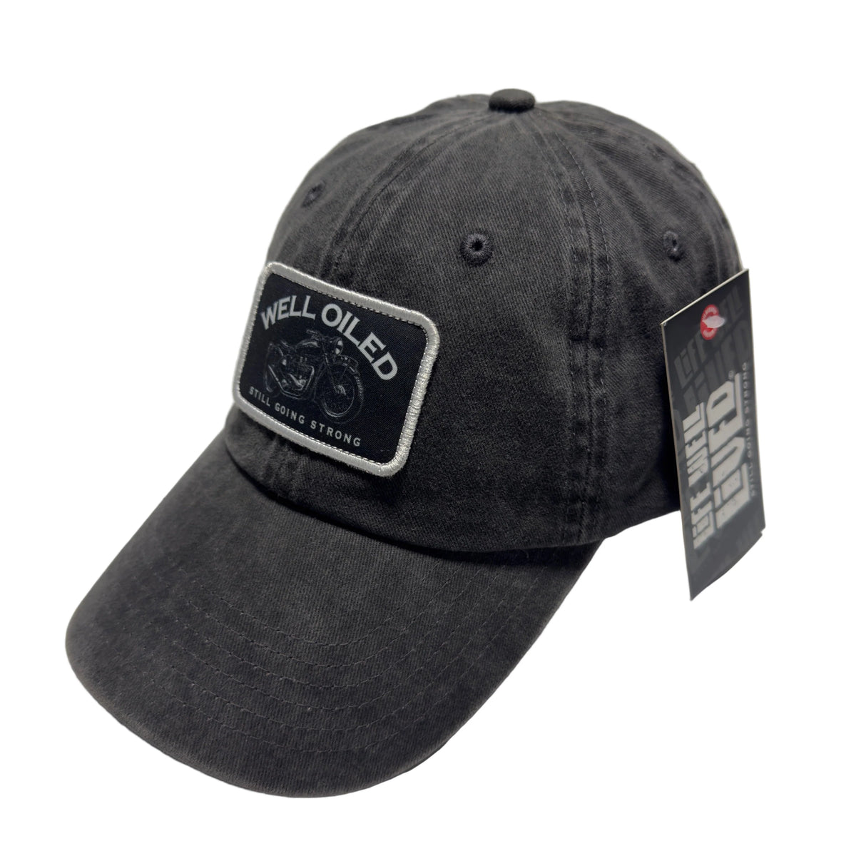 LIFE WELL LIVED Well Oiled Bike Cap - Charcoal