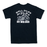 LIFE WELL LIVED Well Oiled Bike T-Shirt - Men's Soft Cotton - Black